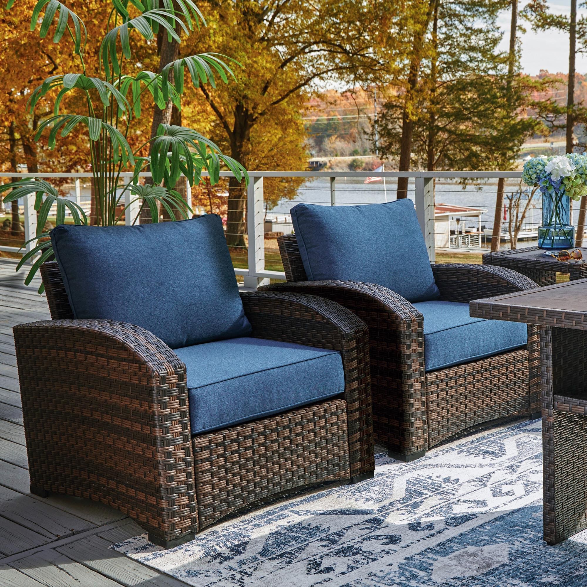 Signature Design by Ashley Windglow Patio Lounge Chair in Brown NFM