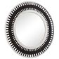 Maple and Jade 36" Round Wall Mirror in Black, White and Red, , large