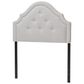 Baxton Studio Cora Twin Upholstered Headboard in Greyish Beige, , large