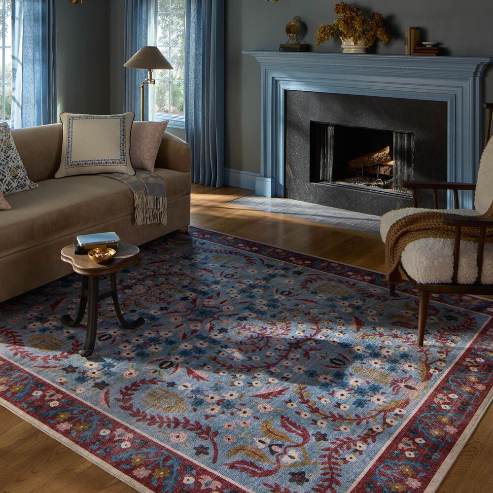 Loloi Canopy Edie Red and Blue 5&#39; x 7&#39;6&quot; Area Rug, , large