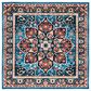 Safavieh Riviera 6"7" Square Blue and Black Area Rug, , large