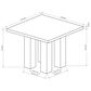 Crown Mark Parkside 5-Piece Square Dining Set in Black and White, , large