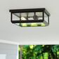 Vaxcel Kinzie 2-Light Outdoor Flush Mount in Textured Black, , large