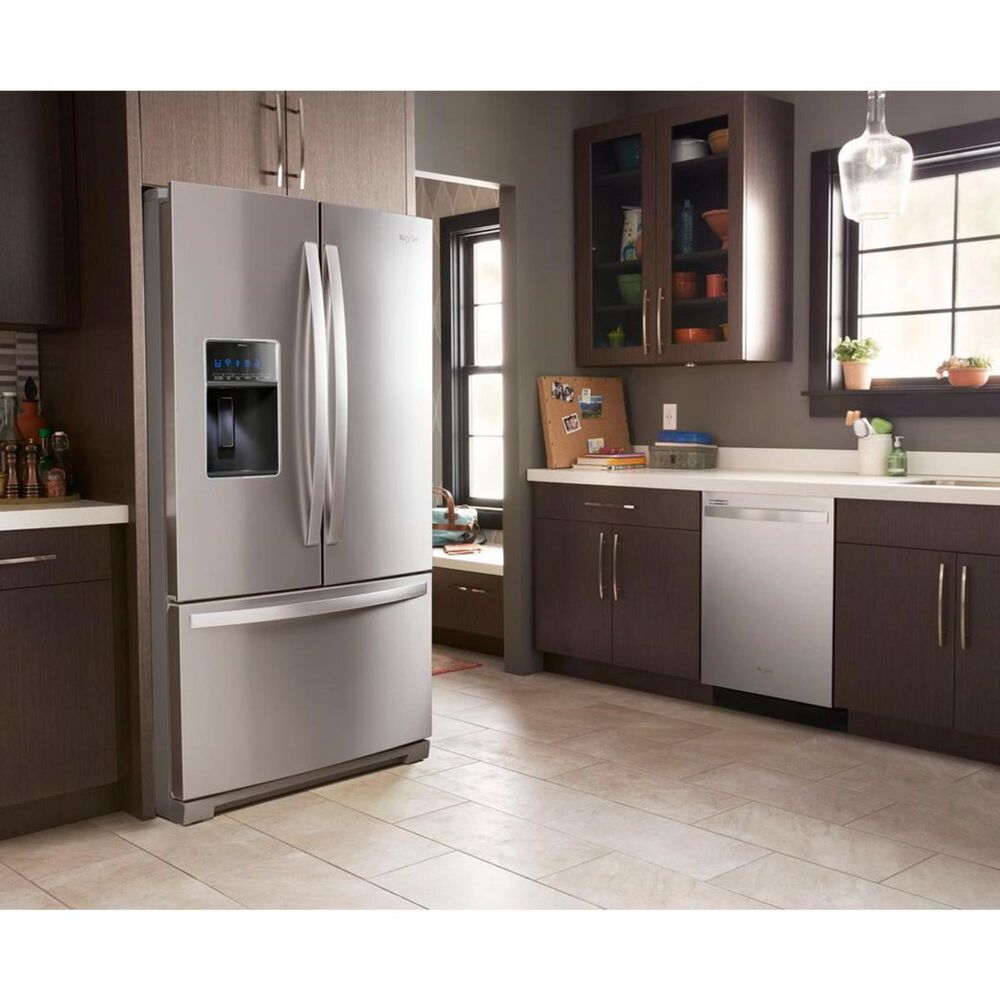 Whirlpool 27 Cu. Ft. 36&quot; Wide French Door Refrigerator in Stainless Steel, , large