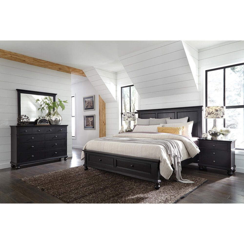 Riva Ridge Oxford 2-Drawer Nightstand in Black, , large