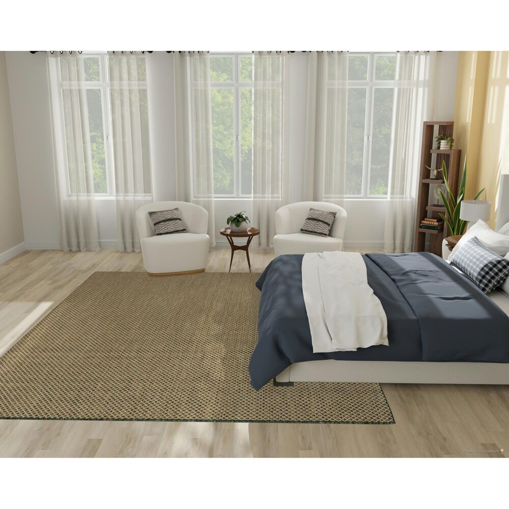Nourison Courtyard Green 8&#39; x 10&#39; Indoor/Outdoor Area Rug, , large