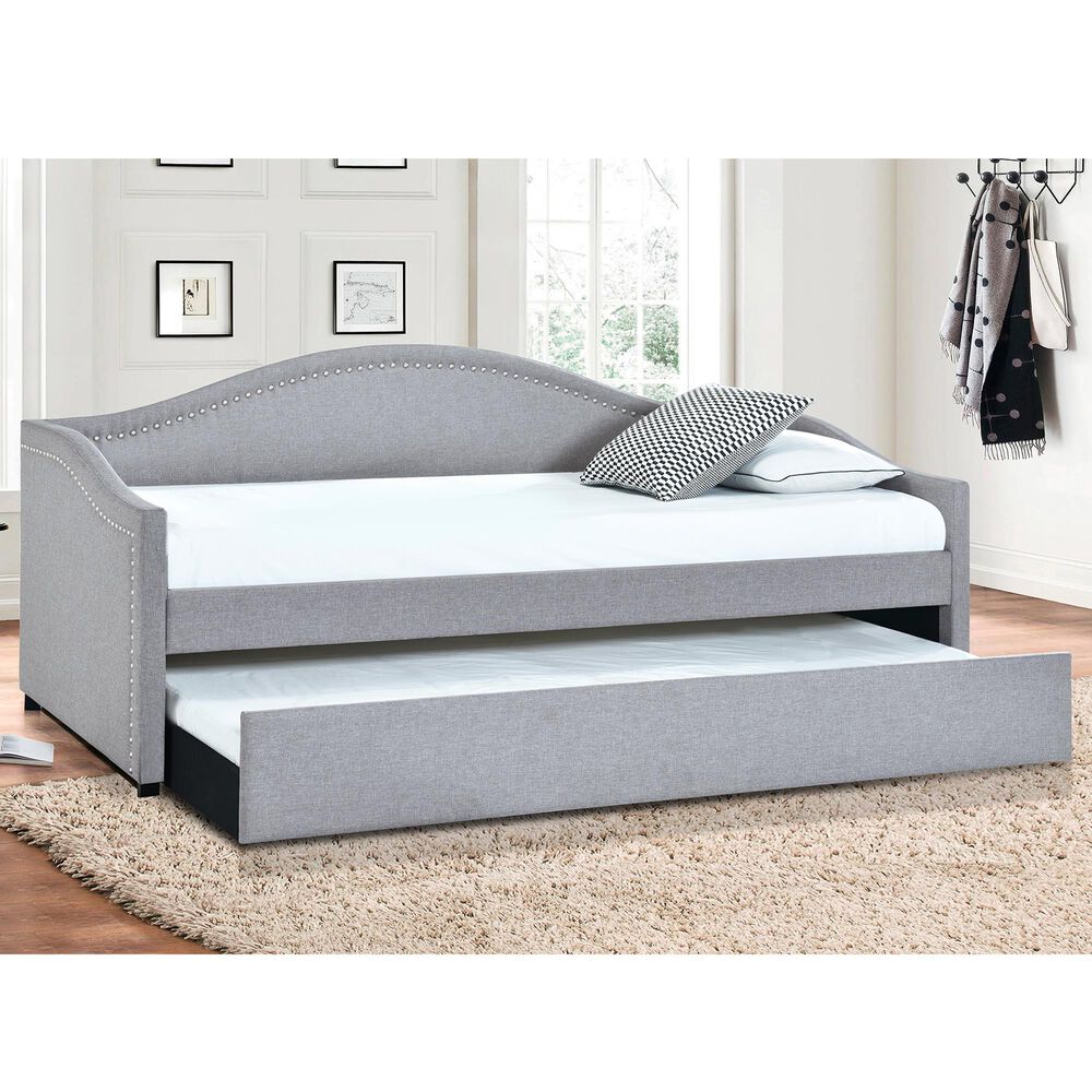 Accentric Approach Daybed with Trundle in Dark Gray, , large
