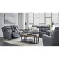 Ashley Mindanao Power Reclining Sofa in Steel, , large