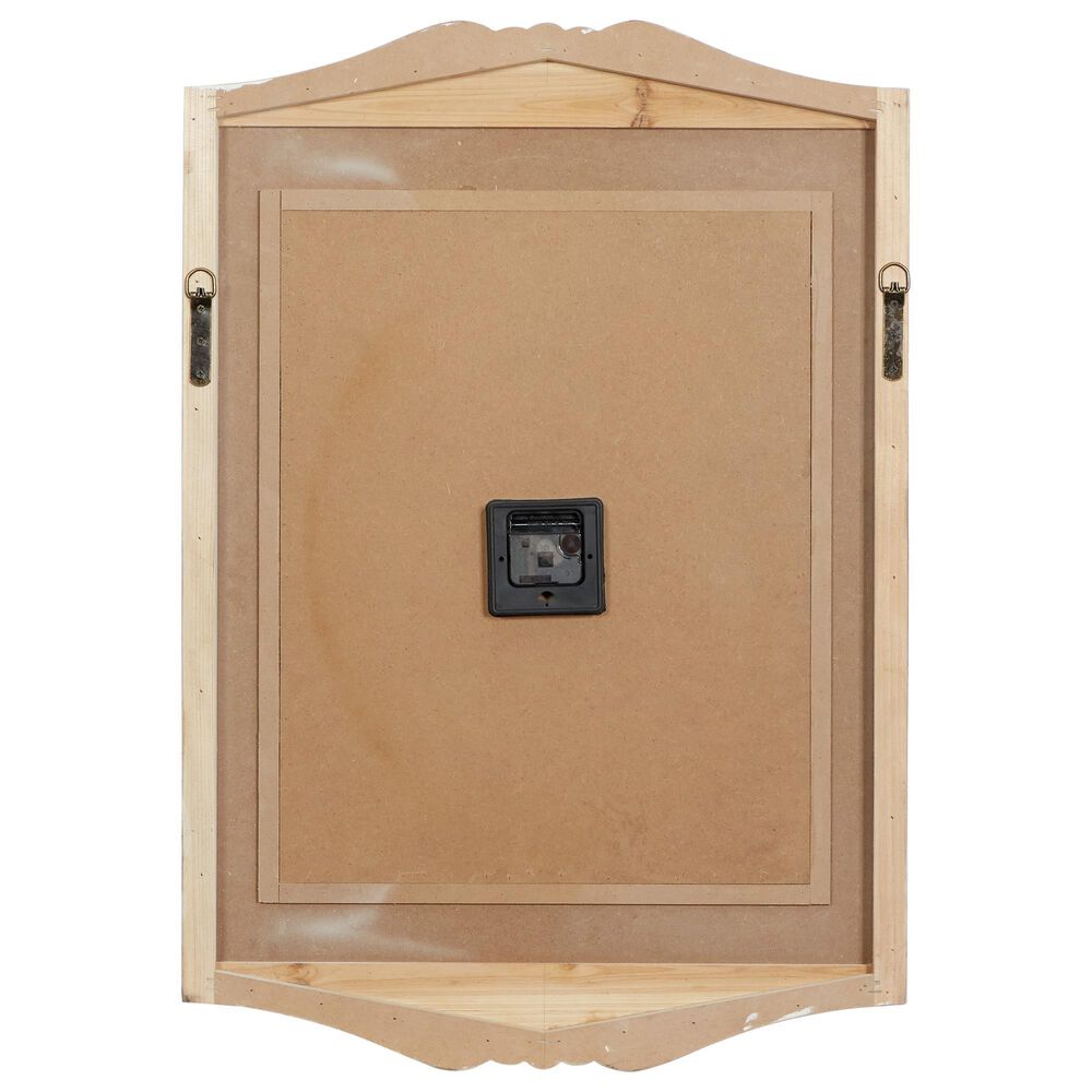Maple and Jade Farmhouse Wall Clock in Whitewashed, , large