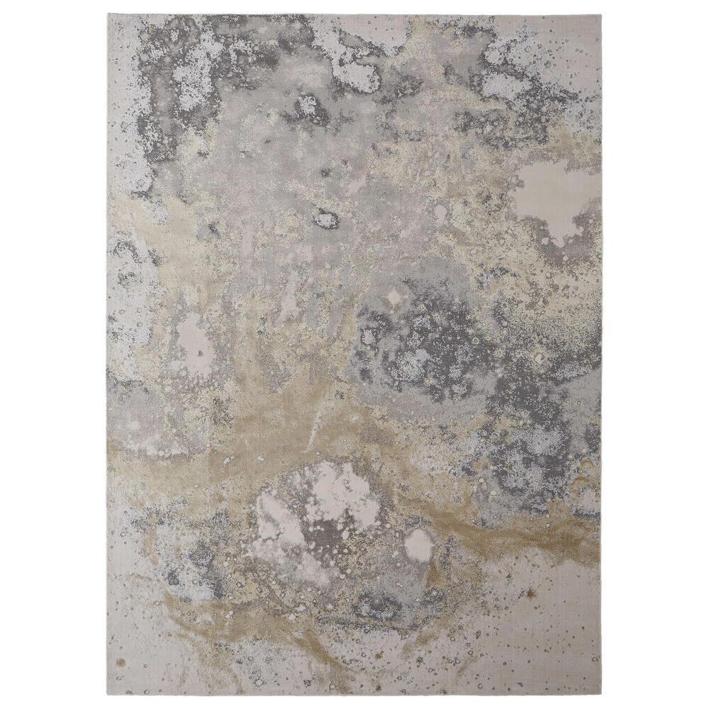 Feizy Astra 3"11" x 6" Gray and Gold Area Rug, , large