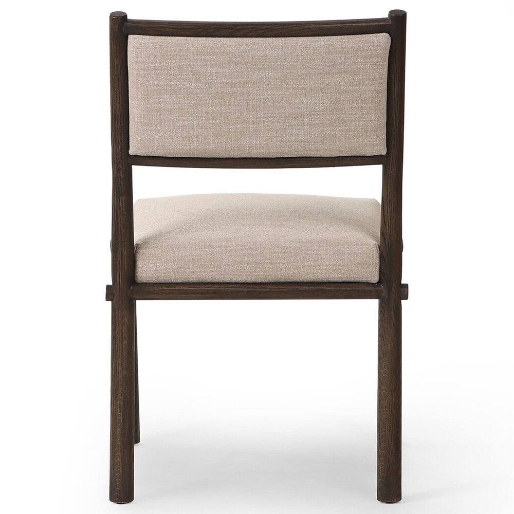 Four Hands Akiro Dining Side Chair with Laken Stone Fabric in Warm Oak, , large