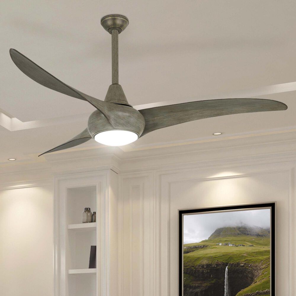 Minka-Aire Light Wave 52" Ceiling Fan with LED Light in Driftwood, , large