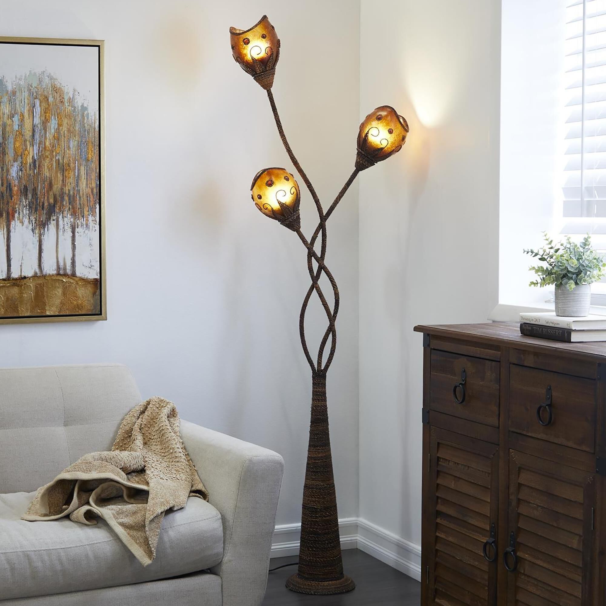 Plant stand lamp top