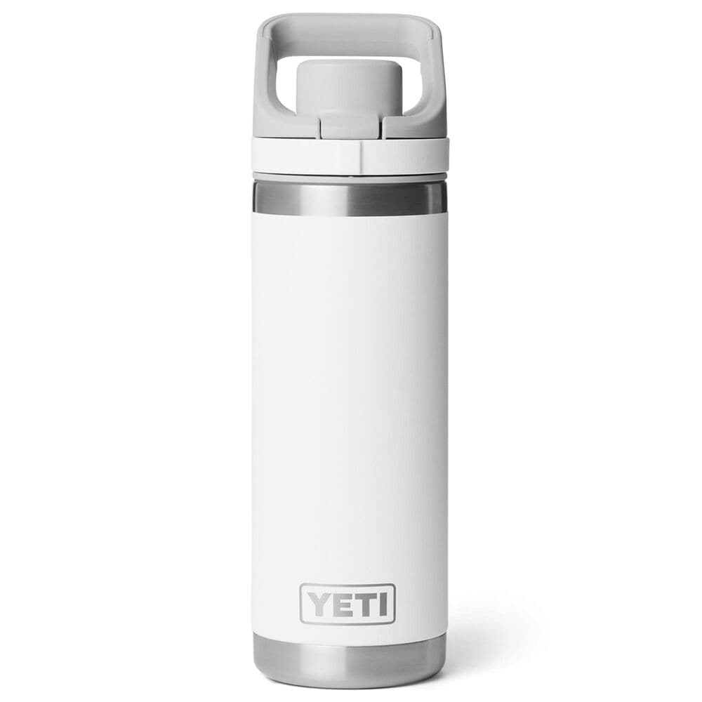 YETI Rambler 18 Oz Water Bottle with Flip Chug Cap in White, , large