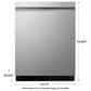 LG 24" Smart Fully Integrated Dishwasher in Stainless Steel, , large