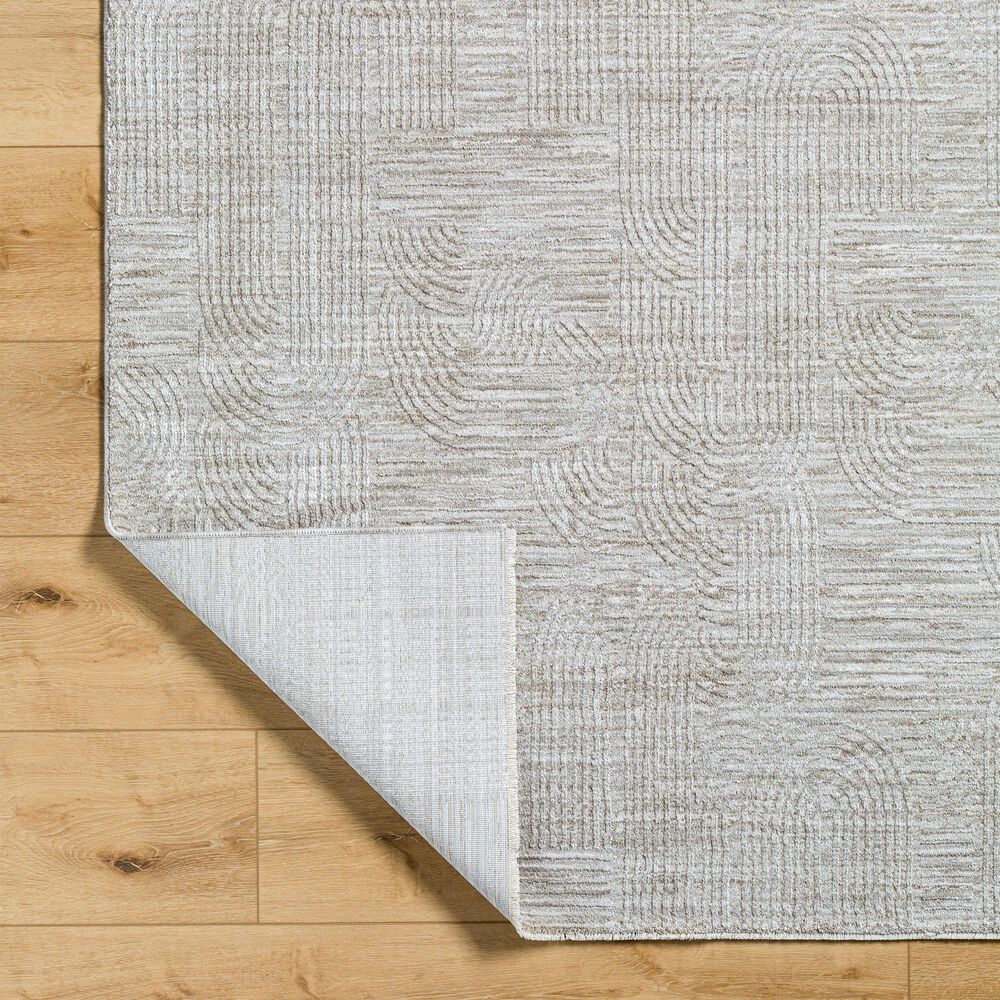 Surya Masterpiece MPC-2311 Medium Gray, Light Gray and Cream 6'7" x 9'6" Area Rug, , large