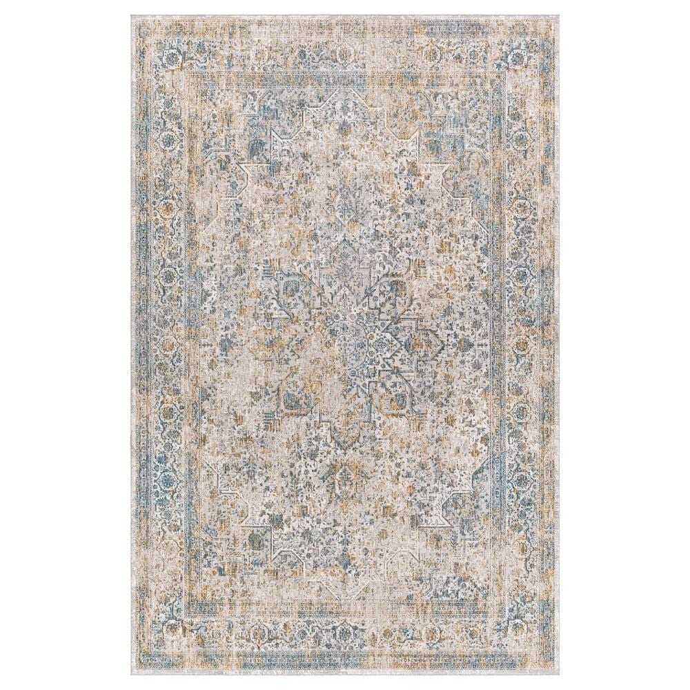 Surya Carmel 6"7" x 9"6" Medium Gray and Taupe Area Rug, , large
