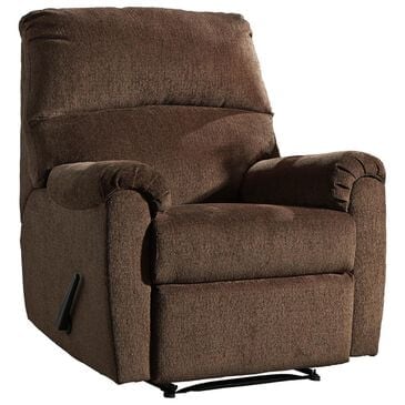 Signature Design by Ashley Nerviano Manual Zero Wall Recliner in Chocolate, , large