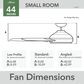 Hunter Presto 44" Ceiling Fan in Matte Black, , large