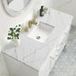 James Martin Vanities Chicago 48" Single Bathroom Vanity in Glossy White with 3 cm Ethereal Noctis Quartz Top and Rectangular Sink, , large