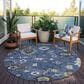 Dalyn Rug Company Portico PO6 Blue 8" Round Area Rug, , large
