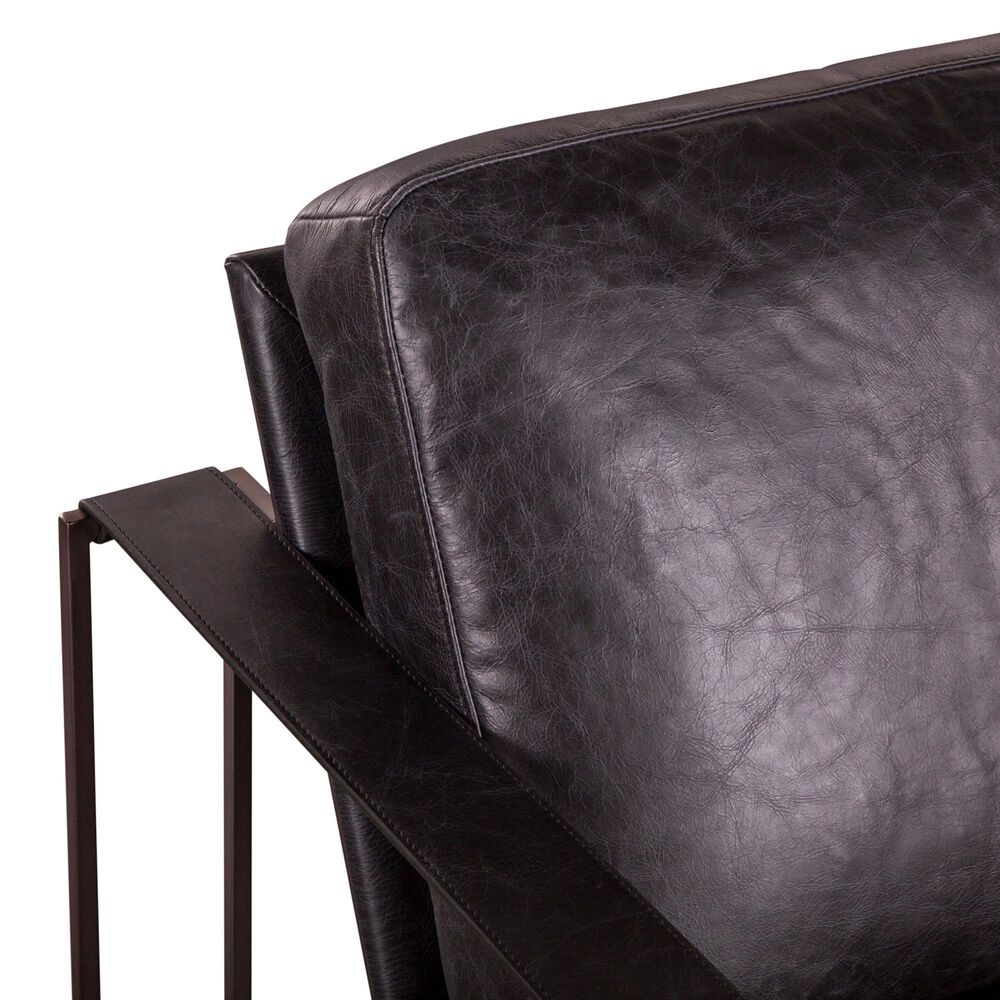 Home Trends &amp; Design Grosvenor Arm Chair with Ebony Black Cushion in Matte Brown, , large