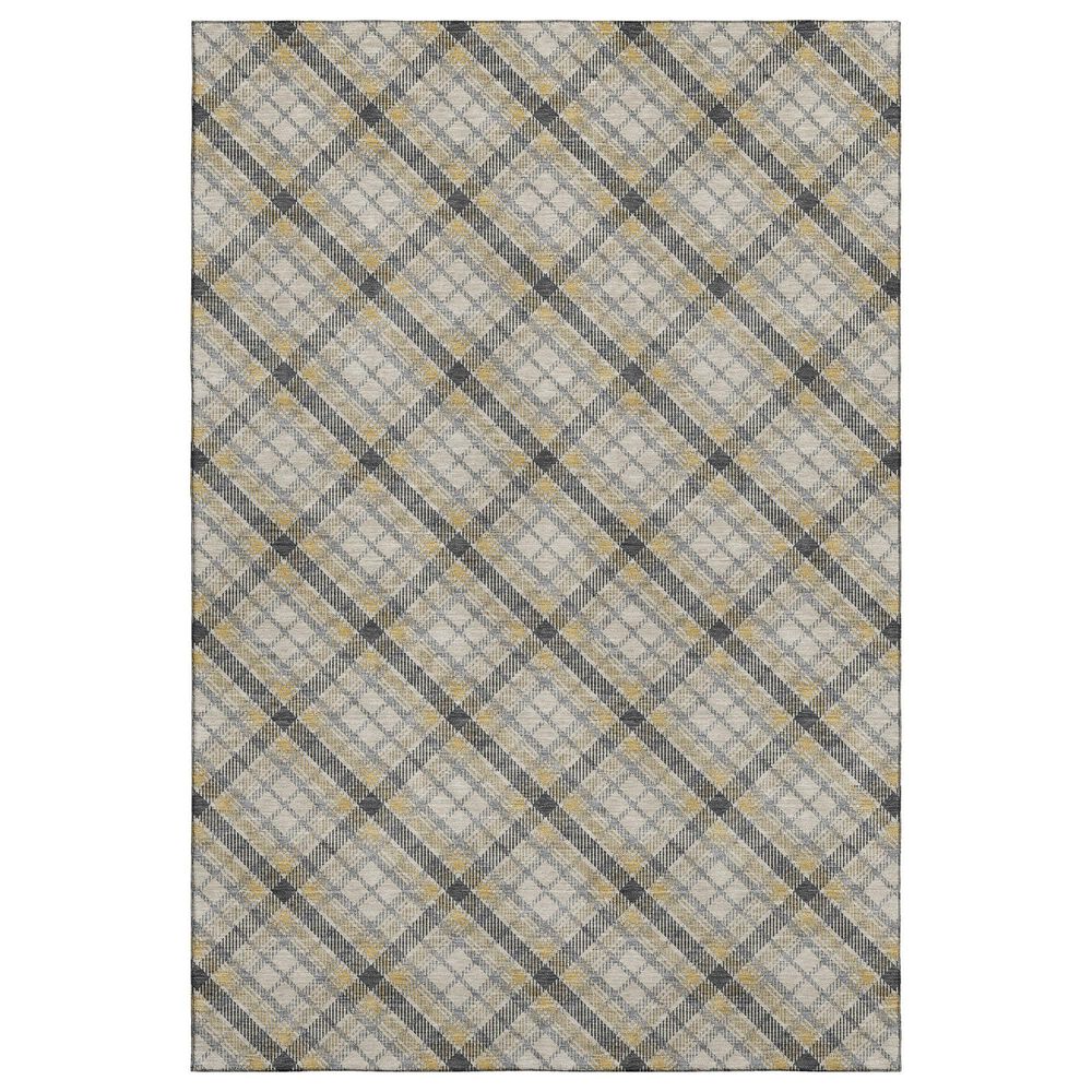 Dalyn Rug Company Soft Essentials Plaid Granite 9" x 12" Indoor/Outdoor Area Rug, , large