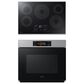 Samsung 2-Piece Kitchen Package with Bespoke 30" Single Wall Oven and 30" Electric Cooktop in Stainless Steel, , large