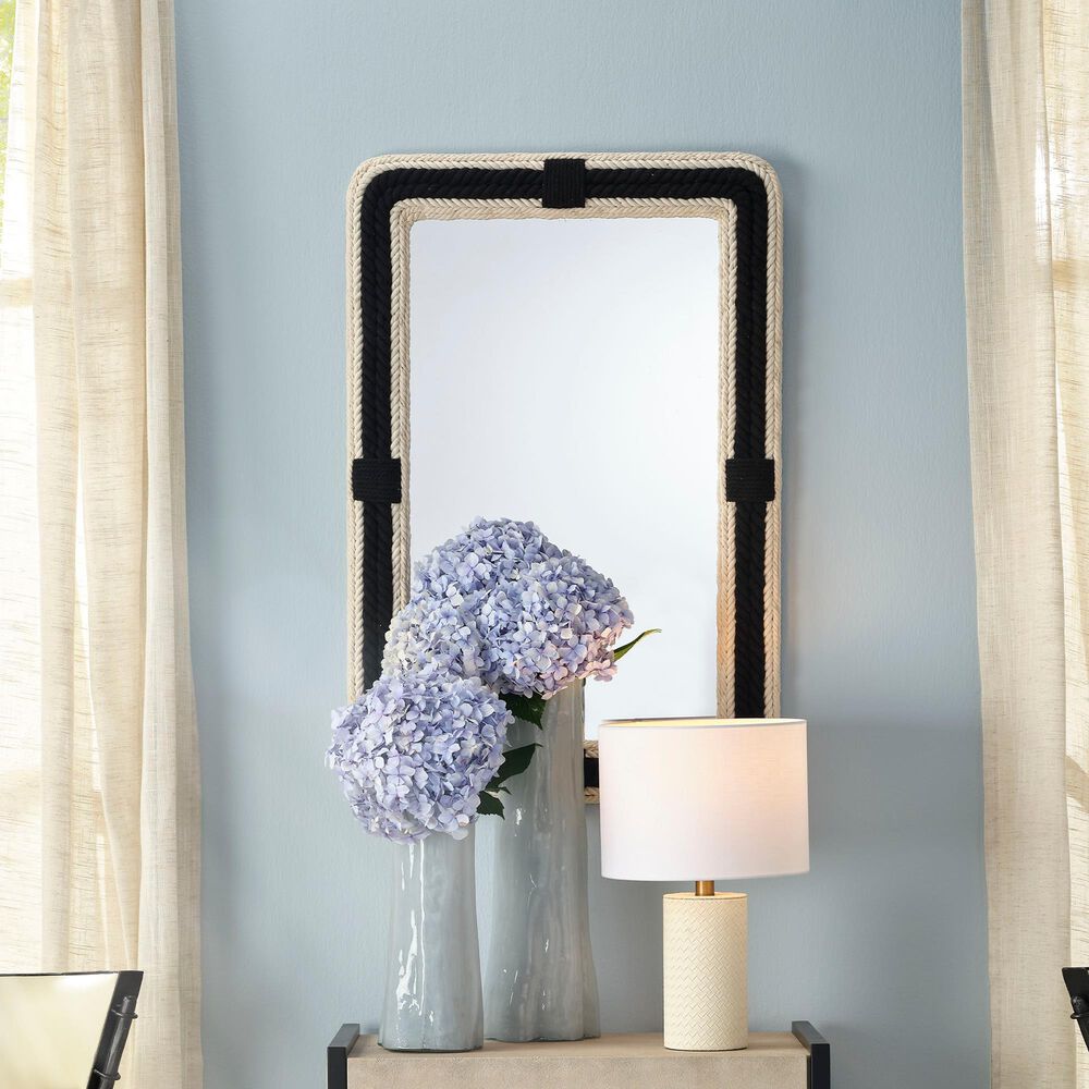 Splendor Living Yardwick Wall Mirror in Black and Off White, , large