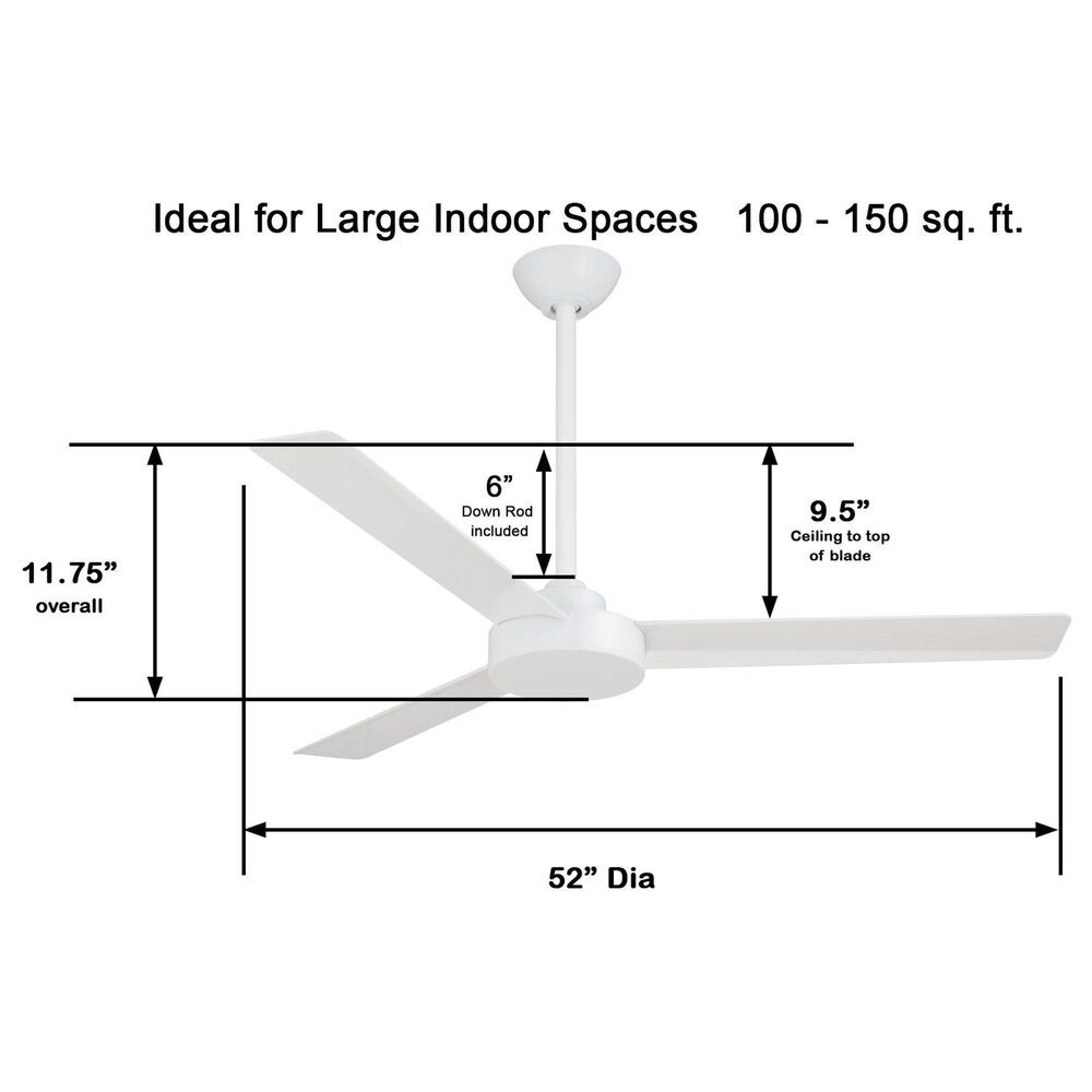 Minka-Aire Roto 52" Ceiling Fan in Flat White, , large
