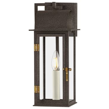Troy Lighting Bohen 6" 1-Light Exterior Wall Sconce in French Iron and Patina Brass, , large