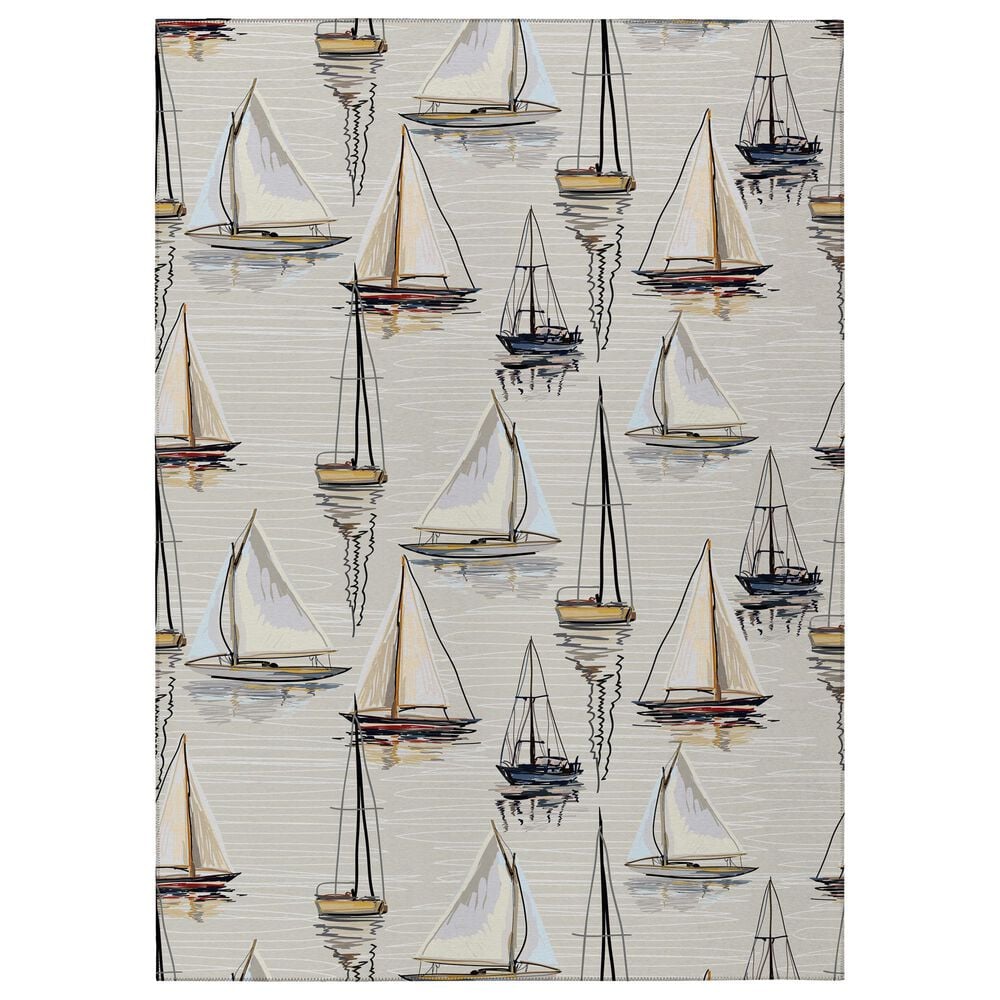 Dalyn Rug Company Harbor Beach 8" x 11" Ivory Indoor/Outdoor Area Rug, , large