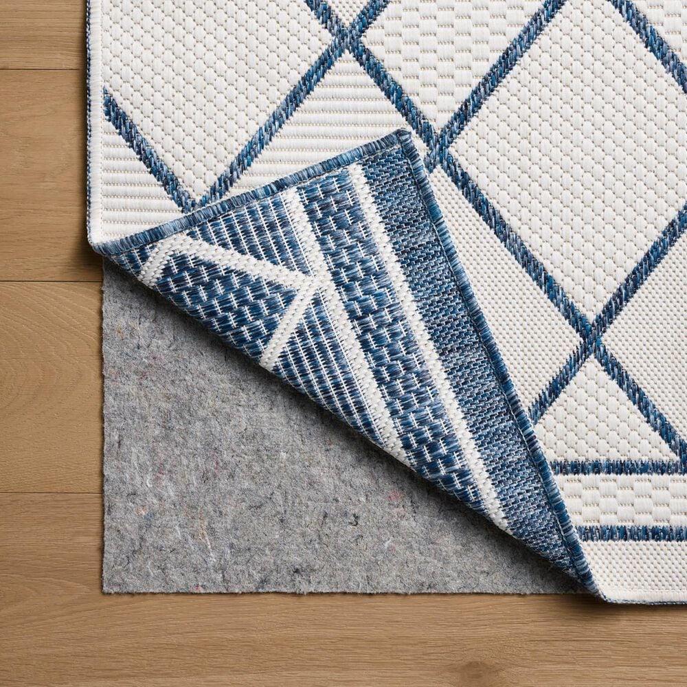 Loloi Easton Ivory and Denim 2&#39;3&quot; x 3&#39;9&quot; Indoor/Outdoor Area Rug, , large