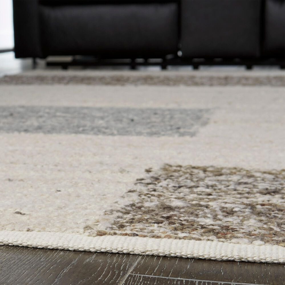Ashley Barus 8&#39; x 10&#39; Beige, Brown and Gray Area Rug, , large