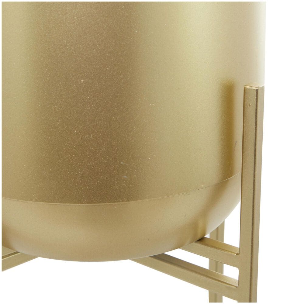 Maple and Jade 41&quot; Dome Planter with Removable Stand in Satin Gold, , large