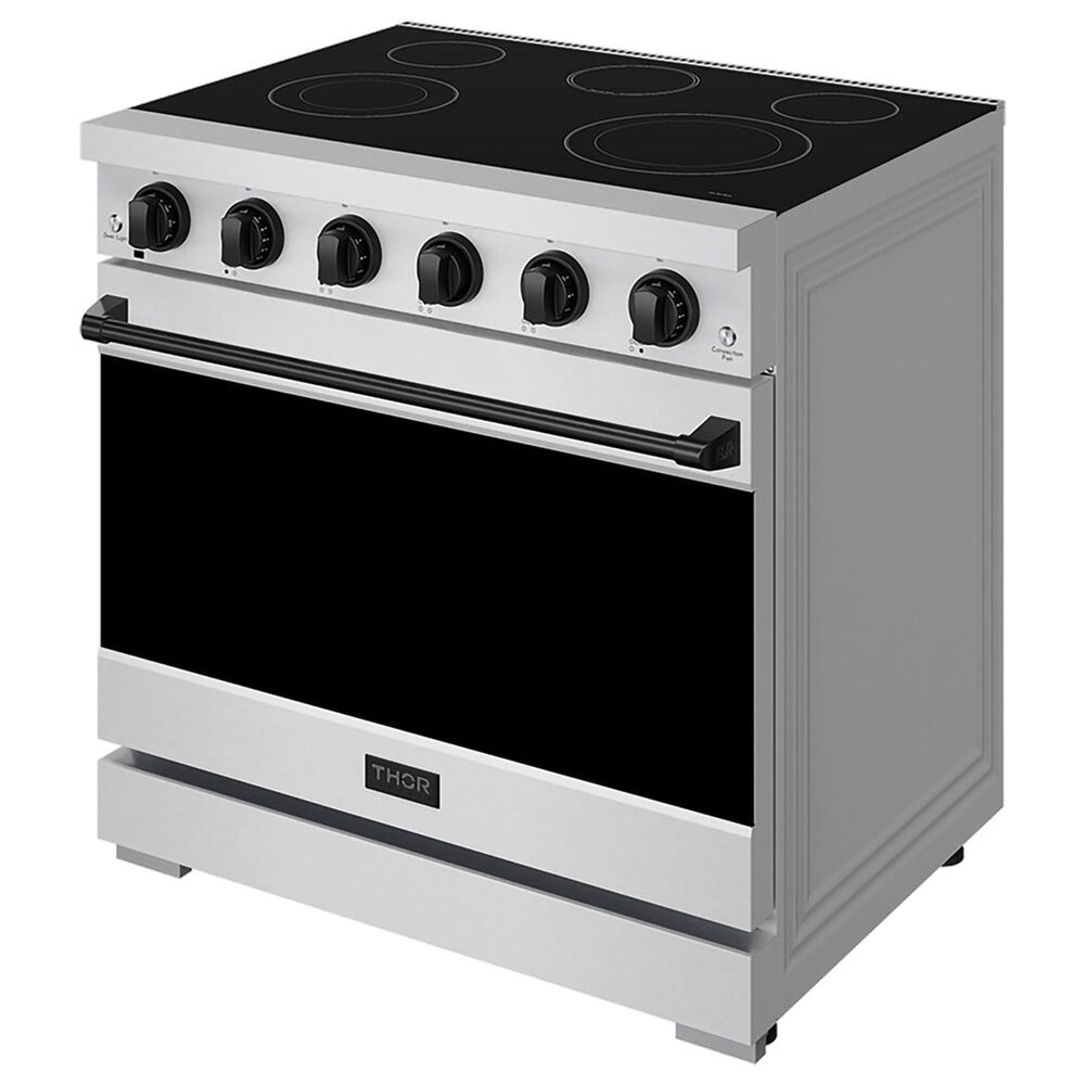 Thor Kitchen Gordon Ramsay 6 Cu. Ft. Professional Freestanding Electric Range with Black Handle Kit in Stainless Steel, , large