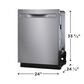 Frigidaire Gallery 24" Built-In Pocket Handle Dishwasher with CleanBoost in Stainless Steel, , large