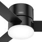 Hunter Minimus 52" Ceiling Fan with LED Lights in Matte Black, , large