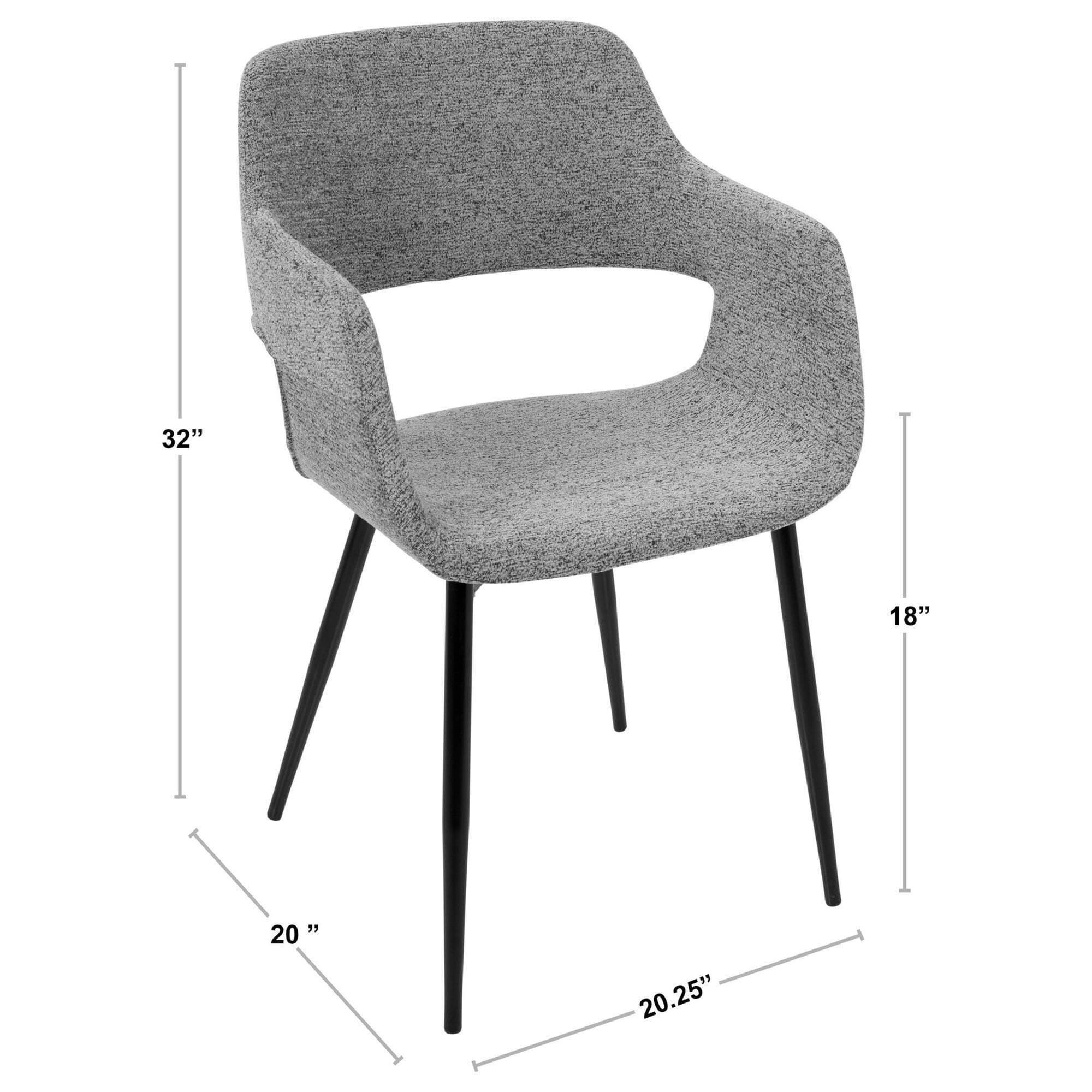 LumiSource Margarite Contemporary Dining/accent Chair in Black