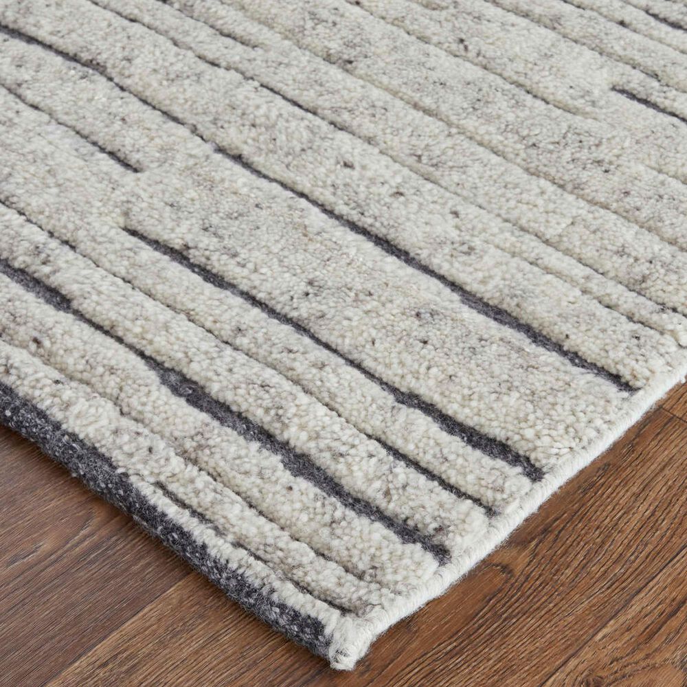 Feizy Broadfield 3&#39;6&quot; x 5&#39;6&quot; Ivory and Charcoal Area Rug, , large