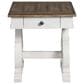 Hawthorne Furniture Drake End Table in Rustic White and French Oak, , large