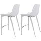 Zuo Modern Magnus Counter Chair in White/Silver (Set of 2), , large