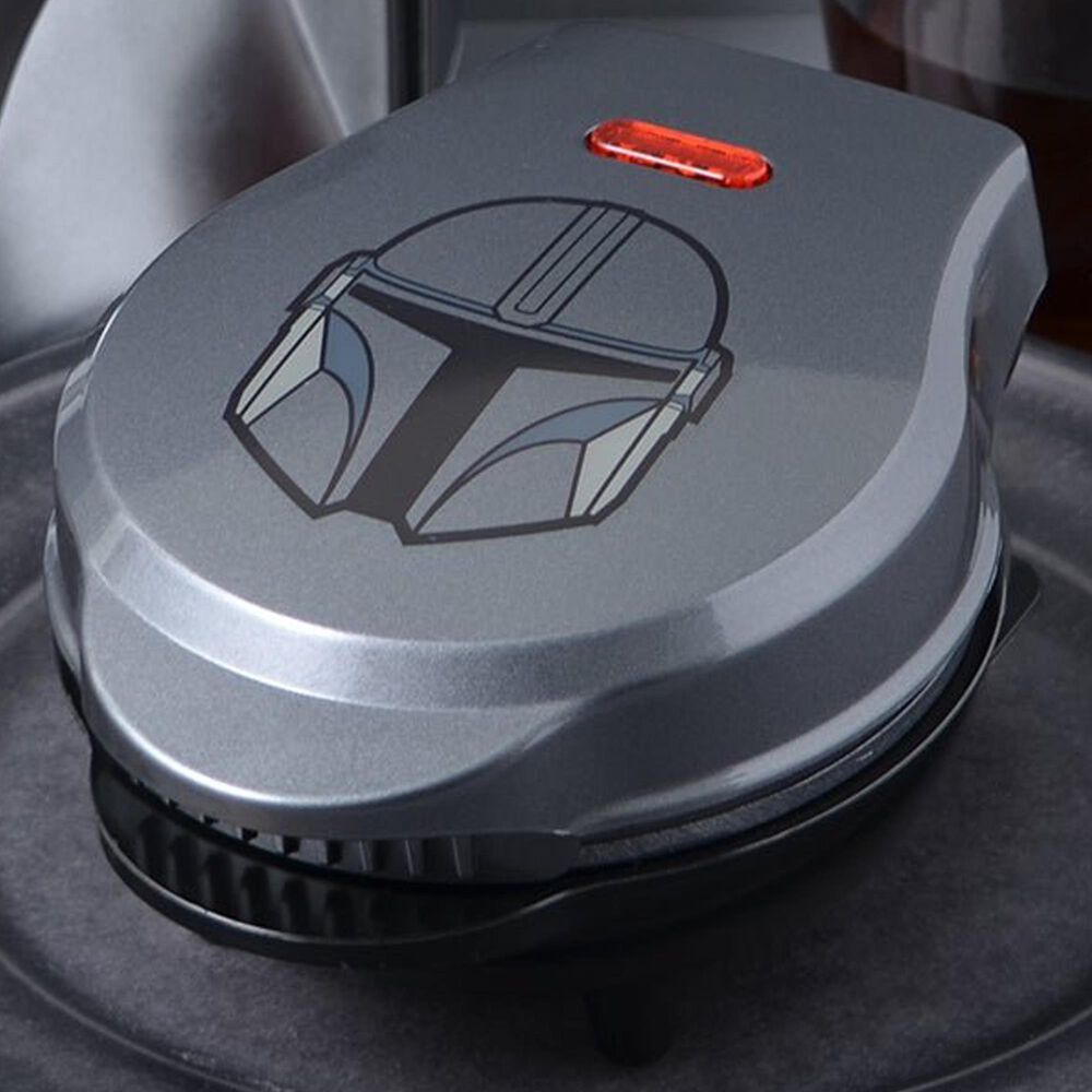Disney 4" Round The Mandalorian Mini Waffle Maker in Silver, , large