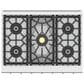 Hestan 36" 5-Burner All Gas Range in Stainless Steel, , large