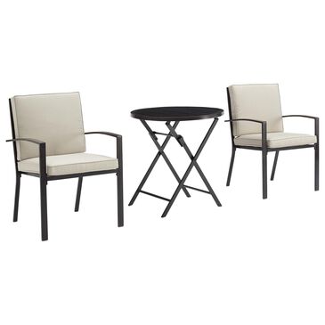 Crosley Furniture Kaplan 3-Piece Patio Bistro Set with Arm Chair in Oatmeal, , large