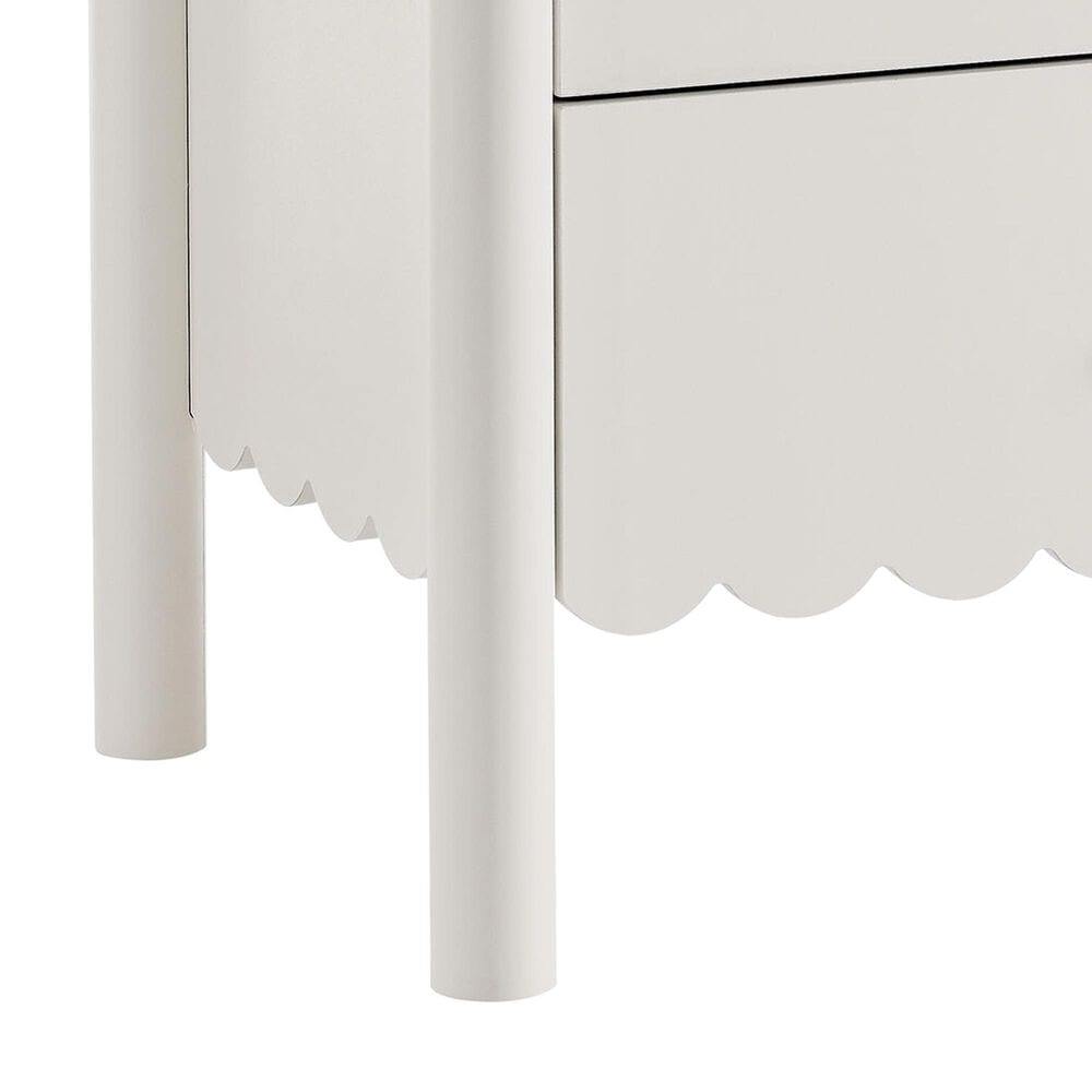 Modway Emmeline Scalloped 2 Drawer Nightstand in White, , large