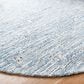 Safavieh Micro-Loop MLP178M 5" Round Light Blue and Ivory Area Rug, , large
