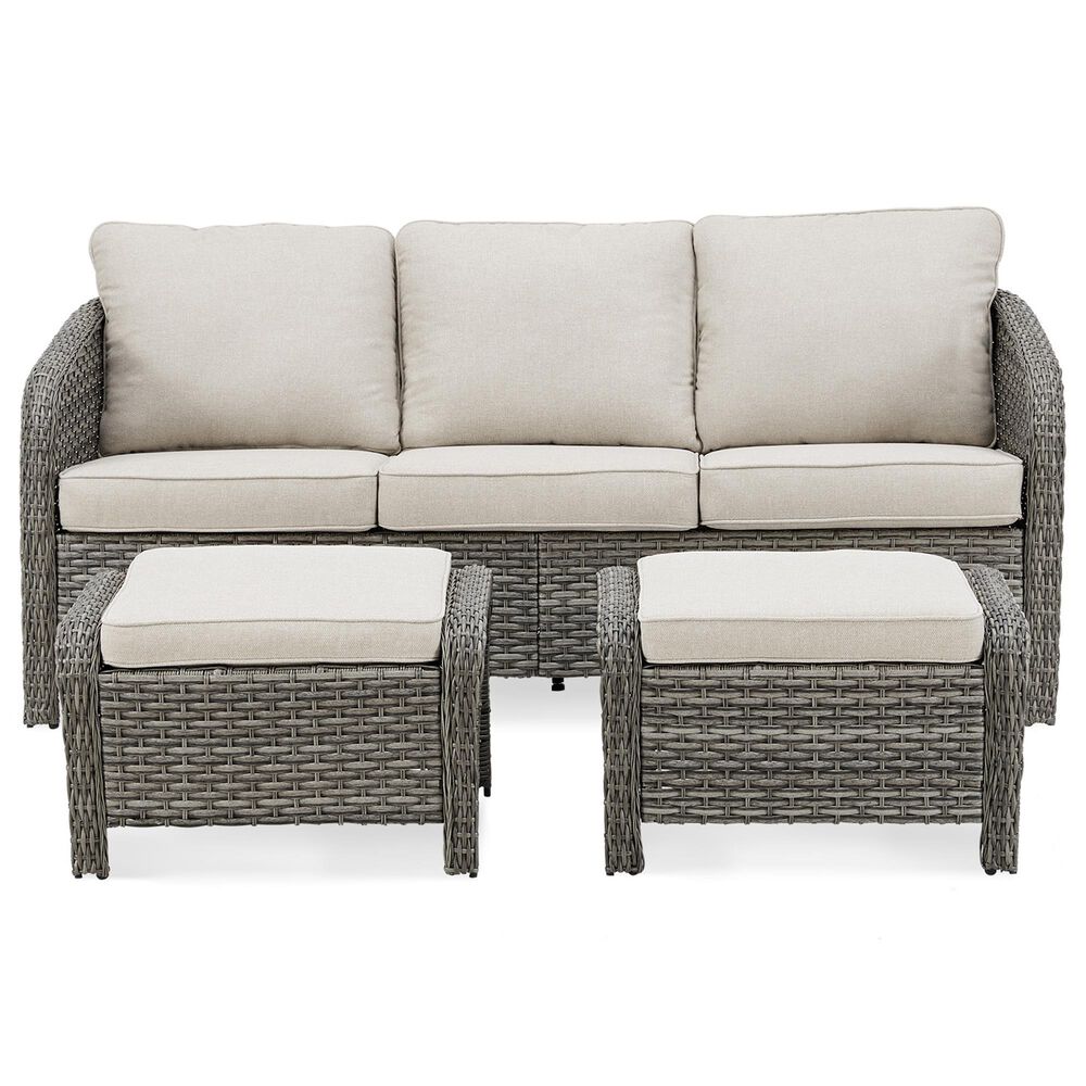 Sunwell Garden 3-Piece  Patio Conversational Set in Beige, , large