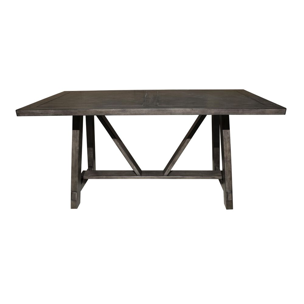 Accentric Approach Accentric Accents Benton Trestle Dining Table in Brown - Table Only, , large