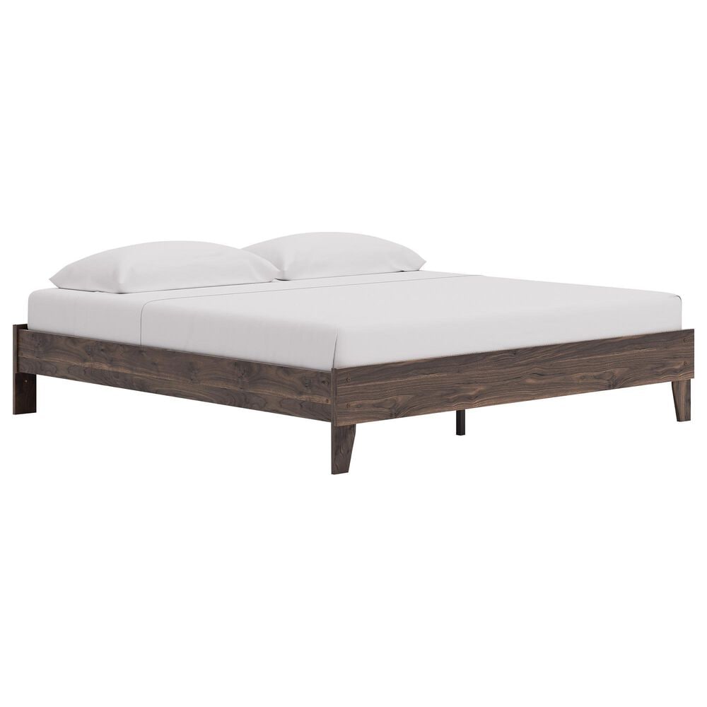 Ashley Calverson King Platform Bed in Rich Brown, , large